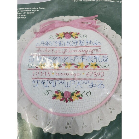 VINTAGE J & P COATS RIBBON EMBROIDERY KITS SET OF 2 NOS SAMPLER WEDDING DAY - Picture 3 of 12